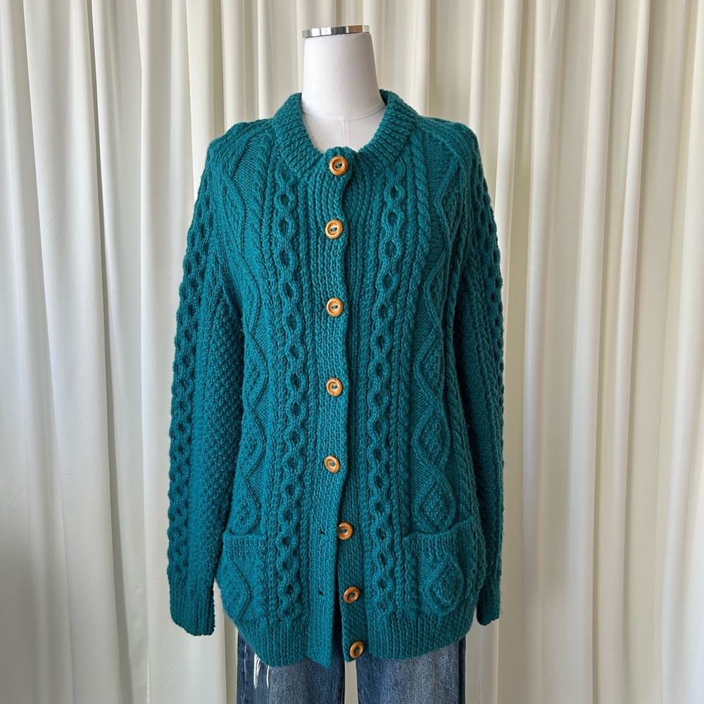 VTG Padraic O Maille Traditional Hand Knit Sweater fisherman’s Cable knit - Picture 3 of 9